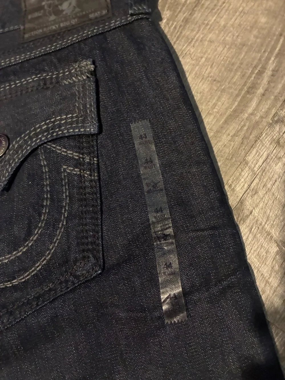 True Religion Jeans Men’s SZ 44 Ricky Big QT Blue Black Grey Made In Usa